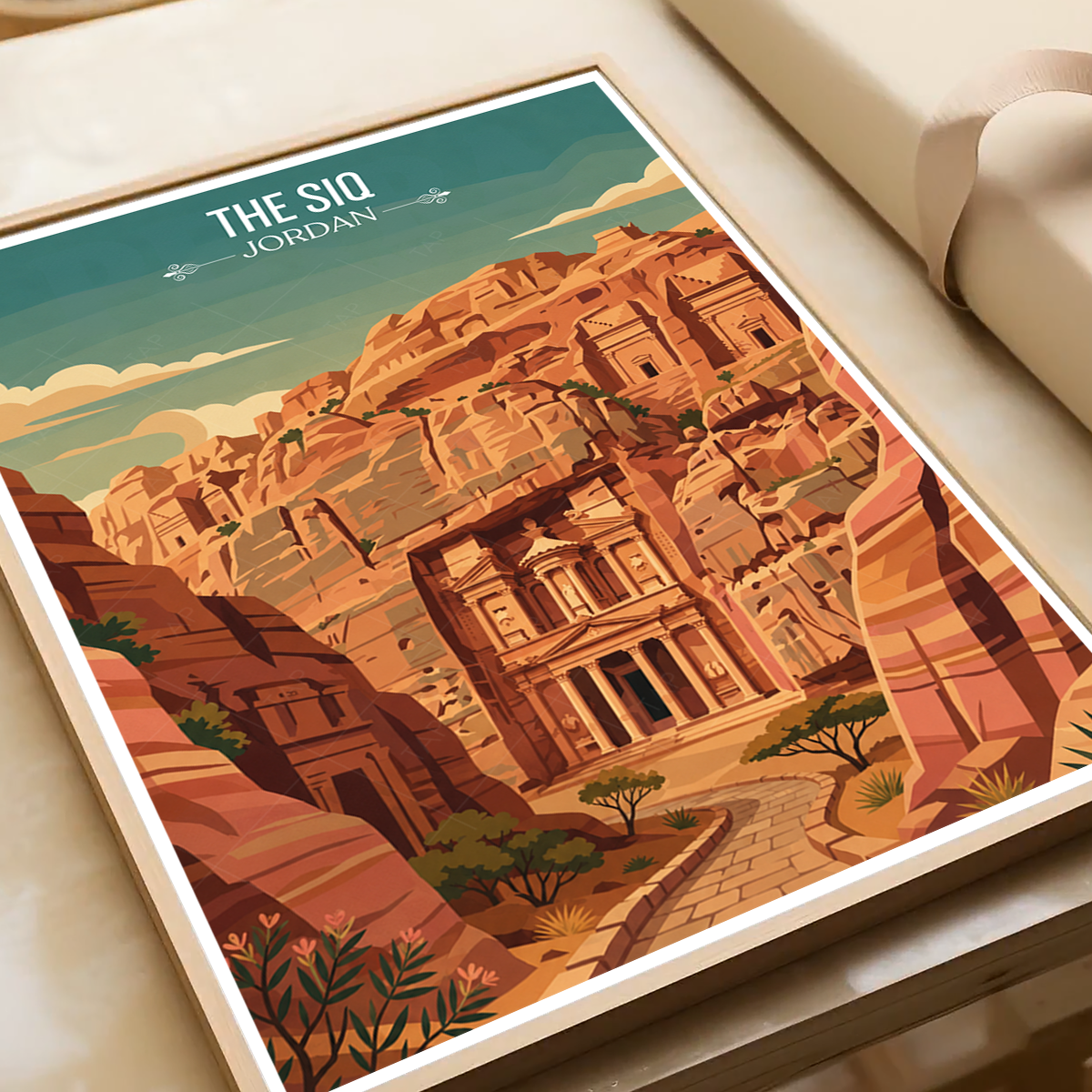 The Siq - Jordan - Travel Art Wall Deco Poster - Art Print - Travel Art Poster