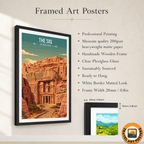 The Siq - Jordan - Travel Art Wall Deco Poster - Art Print - Travel Art Poster