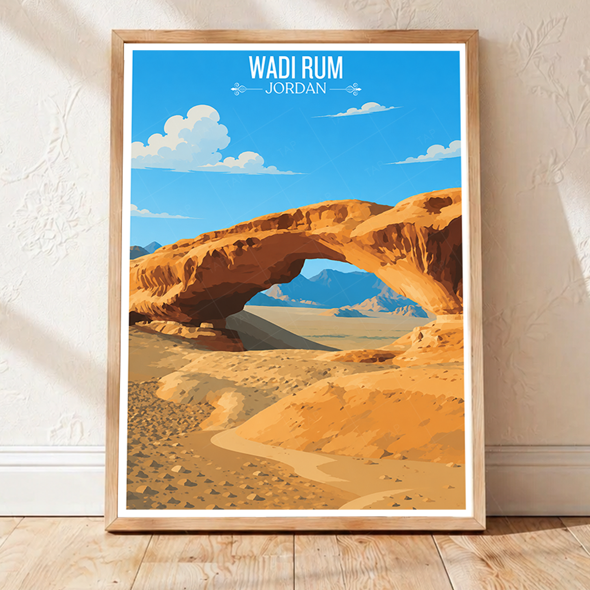 Wadi Rum - Jordan - Travel Art Wall Deco Poster - Art Print - Travel Art Poster