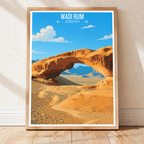 Wadi Rum - Jordan - Travel Art Wall Deco Poster - Art Print - Travel Art Poster