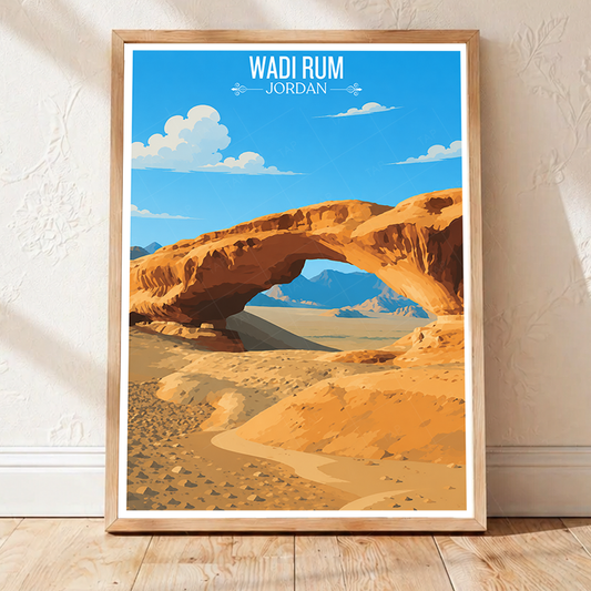 Wadi Rum - Jordan - Travel Art Wall Deco Poster - Art Print - Travel Art Poster
