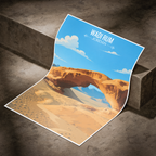 Wadi Rum - Jordan - Travel Art Wall Deco Poster - Art Print - Travel Art Poster