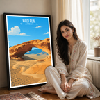 Wadi Rum - Jordan - Travel Art Wall Deco Poster - Art Print - Travel Art Poster