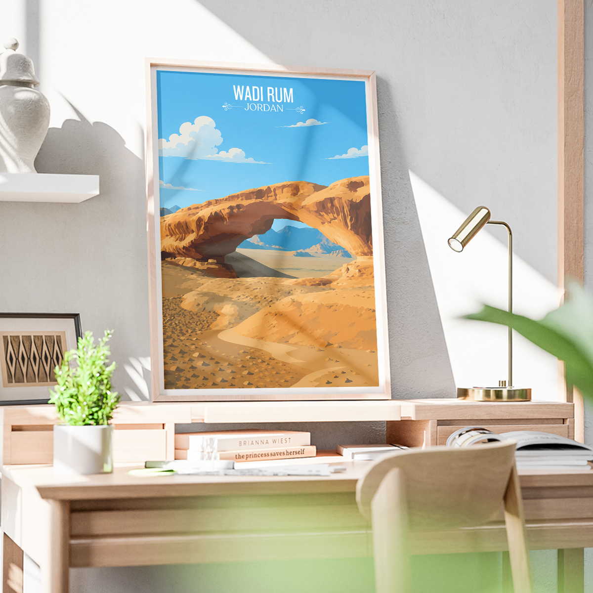 Wadi Rum - Jordan - Travel Art Wall Deco Poster - Art Print - Travel Art Poster