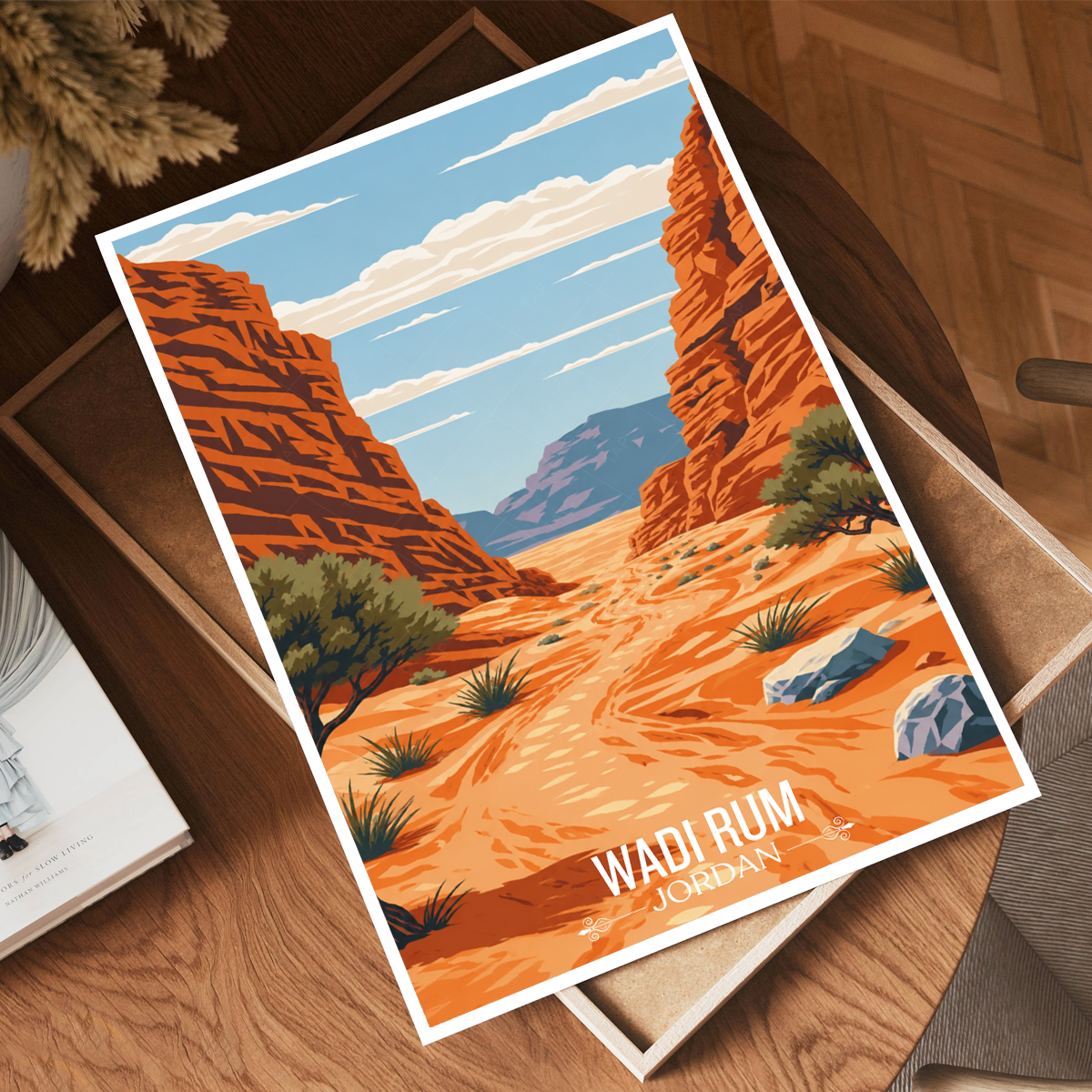 Valley of Moon - Jordan - Travel Art Wall Deco Poster - Art Print - Travel Art Poster