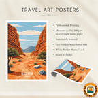 Valley of Moon - Jordan - Travel Art Wall Deco Poster - Art Print - Travel Art Poster