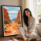 Valley of Moon - Jordan - Travel Art Wall Deco Poster - Art Print - Travel Art Poster