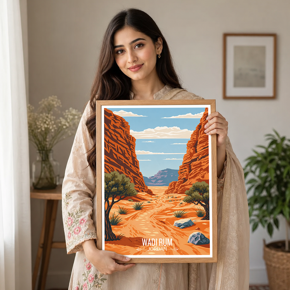 Valley of Moon - Jordan - Travel Art Wall Deco Poster - Art Print - Travel Art Poster