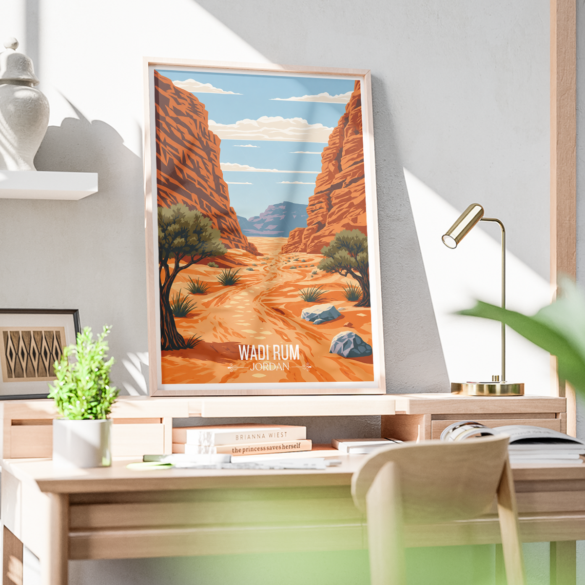 Valley of Moon - Jordan - Travel Art Wall Deco Poster - Art Print - Travel Art Poster
