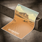 Wadi Rum Desert - Jordan - Travel Art Wall Deco Poster - Art Print - Travel Art Poster