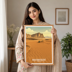 Wadi Rum Desert - Jordan - Travel Art Wall Deco Poster - Art Print - Travel Art Poster