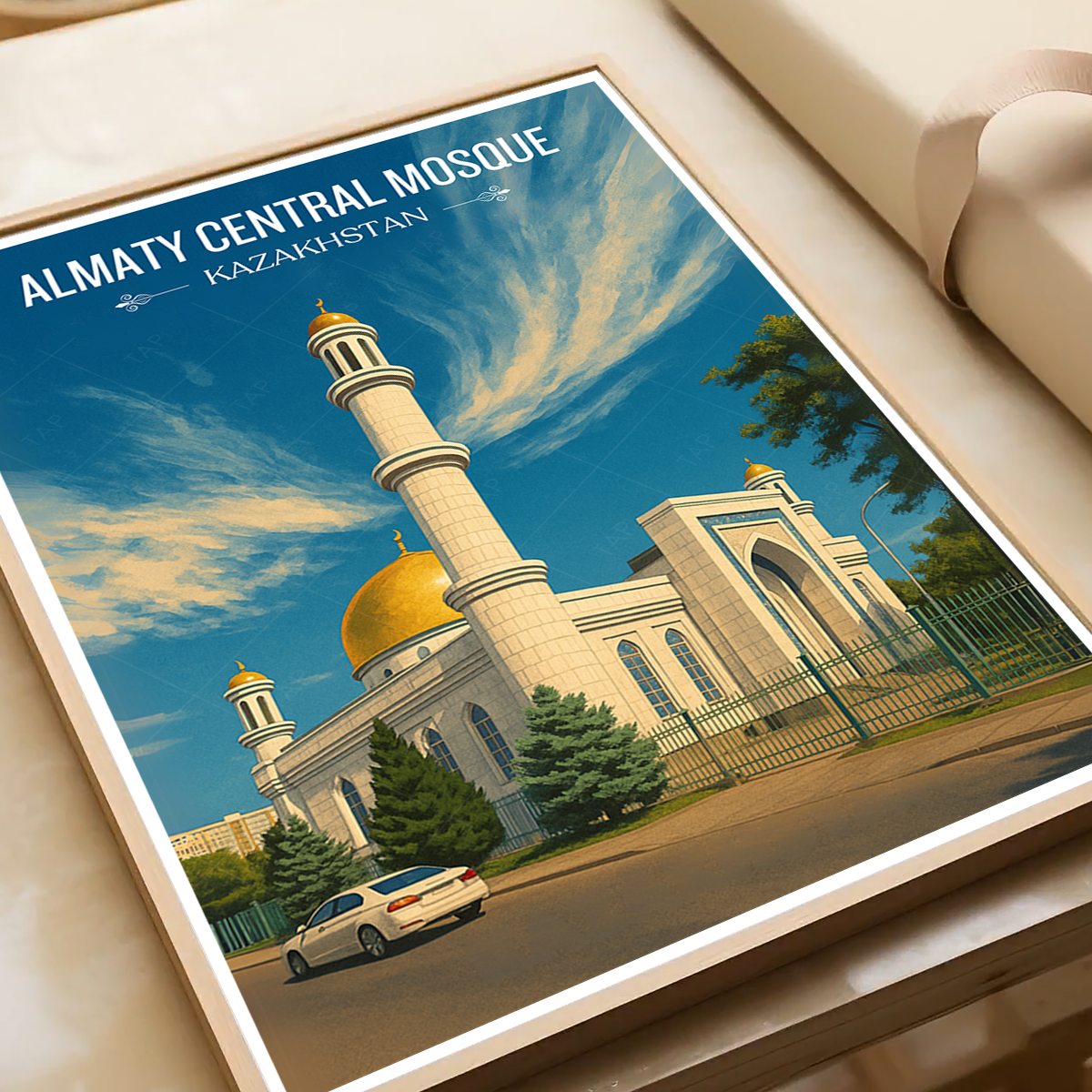 Almaty Central Mosque - Kazakhstan - Travel Art Wall Deco Poster Print - Art Print - Travel Art Poster