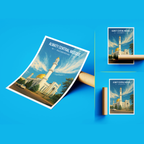 Almaty Central Mosque - Kazakhstan - Travel Art Wall Deco Poster Print - Art Print - Travel Art Poster