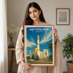 Almaty Central Mosque - Kazakhstan - Travel Art Wall Deco Poster Print - Art Print - Travel Art Poster