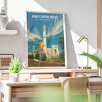 Almaty Central Mosque - Kazakhstan - Travel Art Wall Deco Poster Print - Art Print - Travel Art Poster