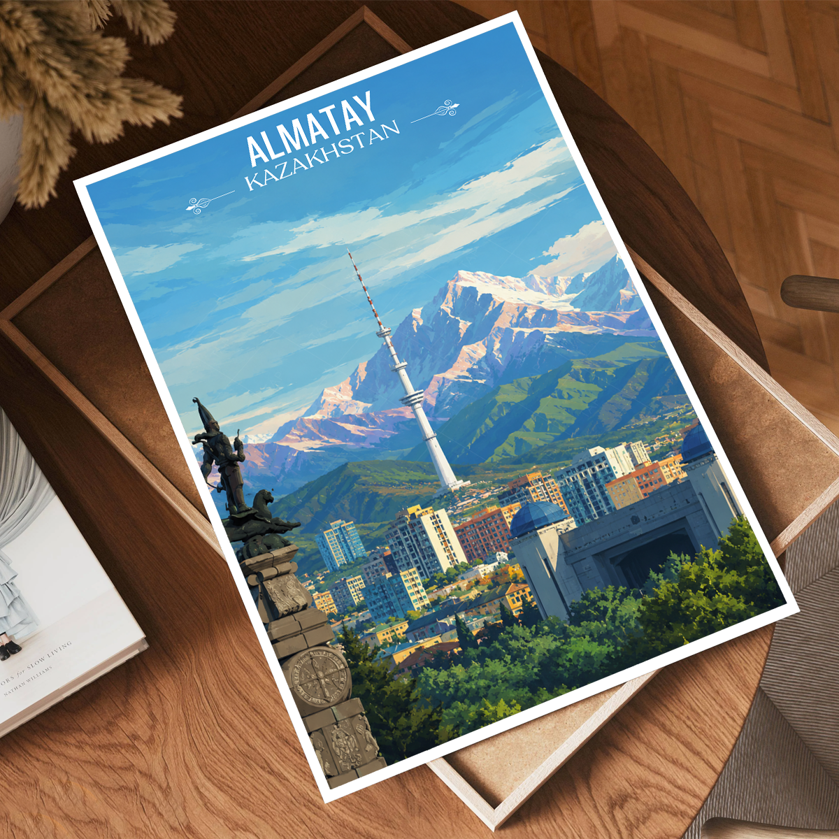 Almaty - Kazakhstan - Travel Art Wall Deco Poster Print - Art Print - Travel Art Poster