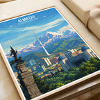 Almaty - Kazakhstan - Travel Art Wall Deco Poster Print - Art Print - Travel Art Poster