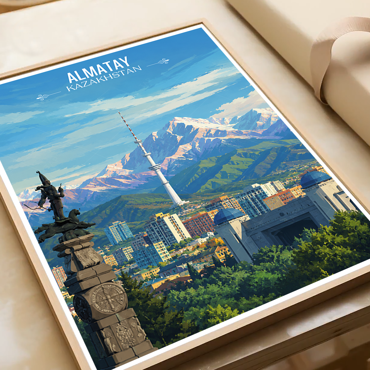 Almaty - Kazakhstan - Travel Art Wall Deco Poster Print - Art Print - Travel Art Poster