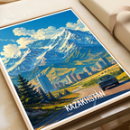 Kazakhstan - Travel Art Wall Deco Poster Print - Art Print - Travel Art Poster