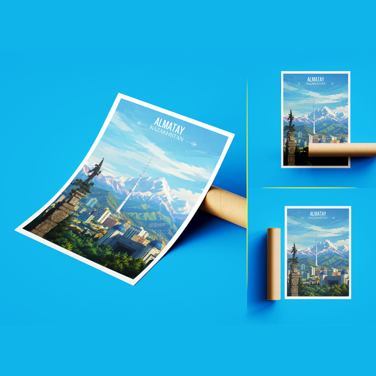 Almaty - Kazakhstan - Travel Art Wall Deco Poster Print - Art Print - Travel Art Poster