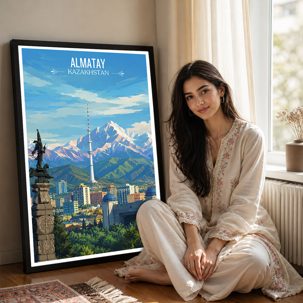 Almaty - Kazakhstan - Travel Art Wall Deco Poster Print - Art Print - Travel Art Poster