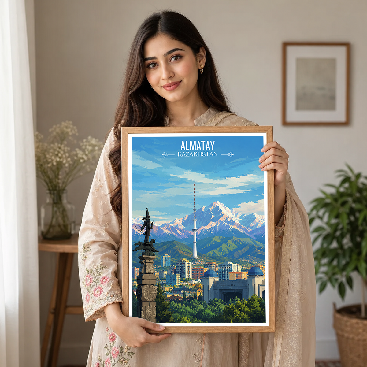 Almaty - Kazakhstan - Travel Art Wall Deco Poster Print - Art Print - Travel Art Poster