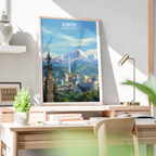 Almaty - Kazakhstan - Travel Art Wall Deco Poster Print - Art Print - Travel Art Poster