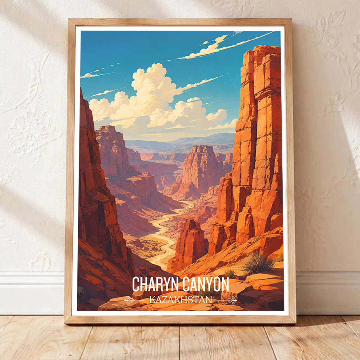 Charyn Canyon - Kazakhstan - Travel Art Wall Deco Poster Print - Art Print - Travel Art Poster