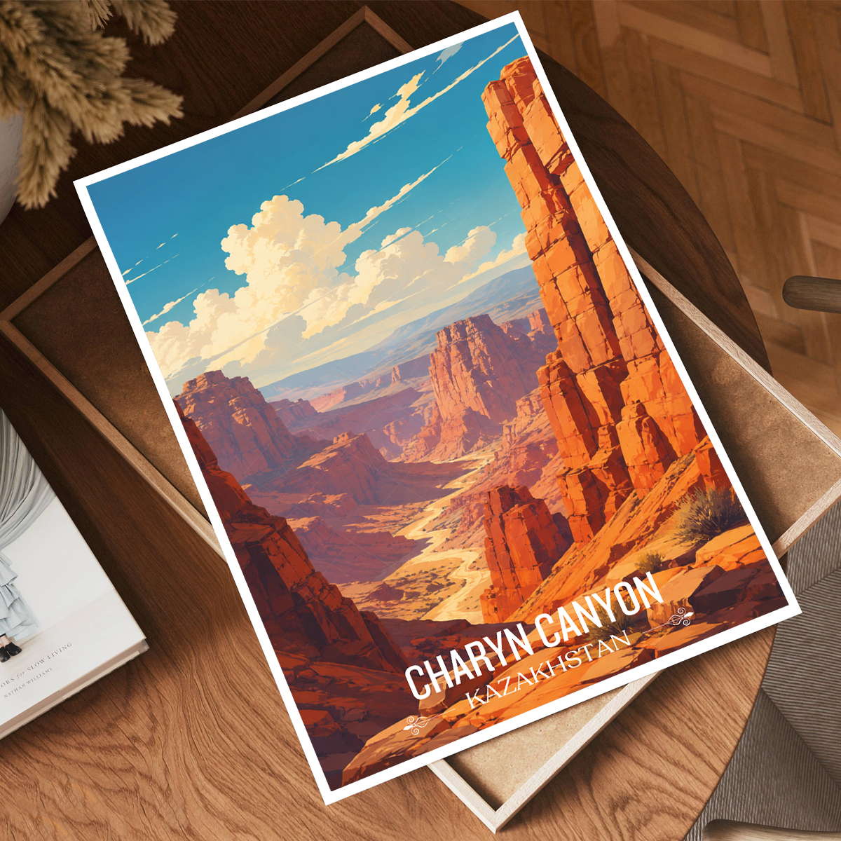Charyn Canyon - Kazakhstan - Travel Art Wall Deco Poster Print - Art Print - Travel Art Poster