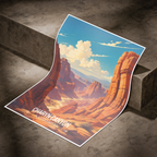 Charyn Canyon - Kazakhstan - Travel Art Wall Deco Poster Print - Art Print - Travel Art Poster
