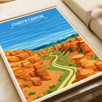 Charyn Canyon River - Kazakhstan - Travel Art Wall Deco Poster Print - Art Print - Travel Art Poster