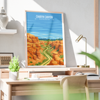Charyn Canyon River - Kazakhstan - Travel Art Wall Deco Poster Print - Art Print - Travel Art Poster