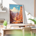Charyn Canyon - Kazakhstan - Travel Art Wall Deco Poster Print - Art Print - Travel Art Poster