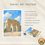 Independence Park - Kazakhstan - Travel Art Wall Deco Poster Print - Art Print - Travel Art Poster