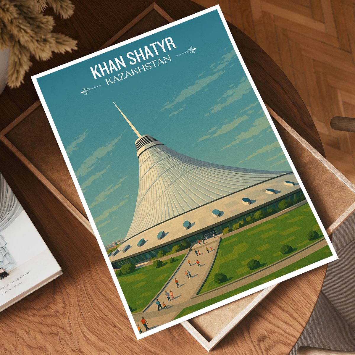 Khan Shatyr Centre - Kazakhstan - Travel Art Wall Deco Poster Print - Art Print - Travel Art Poster