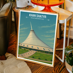 Khan Shatyr Centre - Kazakhstan - Travel Art Wall Deco Poster Print - Art Print - Travel Art Poster