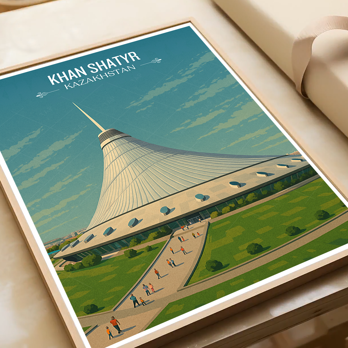 Khan Shatyr Centre - Kazakhstan - Travel Art Wall Deco Poster Print - Art Print - Travel Art Poster