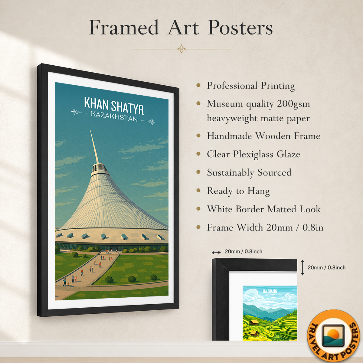 Khan Shatyr Centre - Kazakhstan - Travel Art Wall Deco Poster Print - Art Print - Travel Art Poster