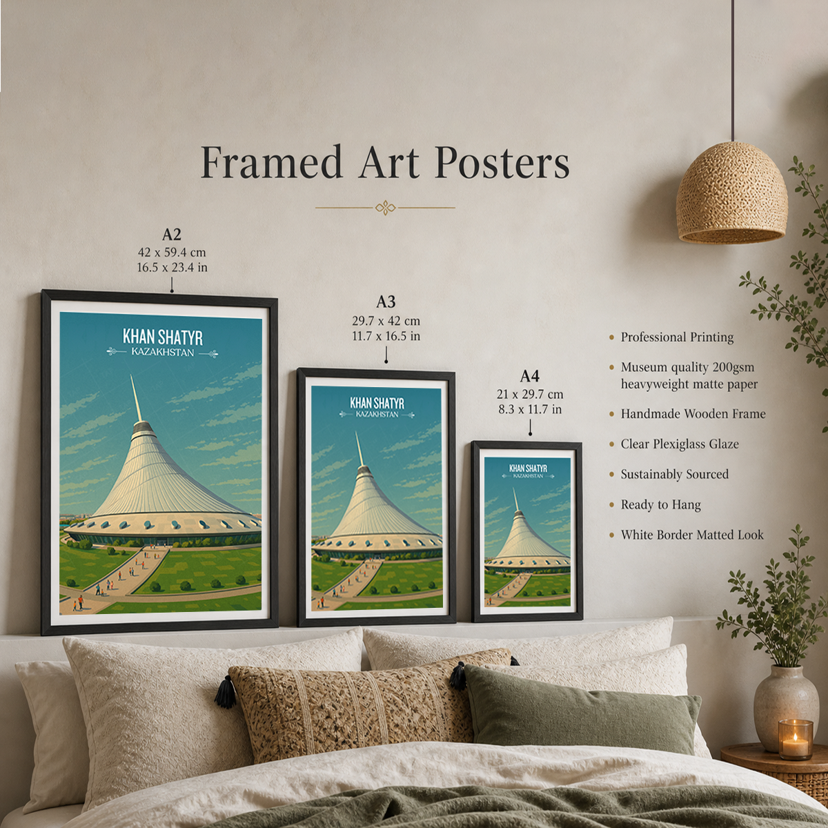 Khan Shatyr Centre - Kazakhstan - Travel Art Wall Deco Poster Print - Art Print - Travel Art Poster