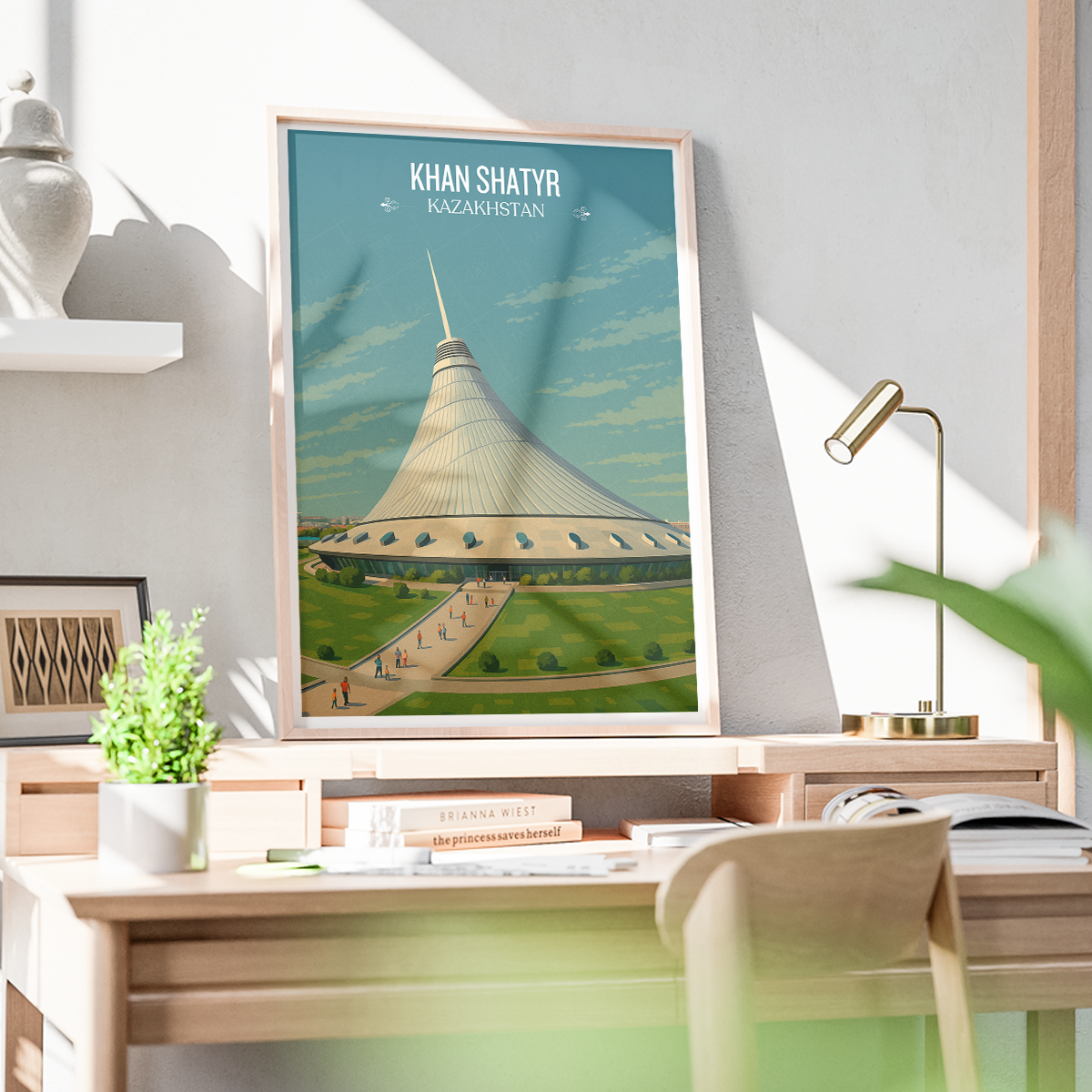 Khan Shatyr Centre - Kazakhstan - Travel Art Wall Deco Poster Print - Art Print - Travel Art Poster