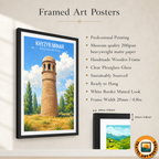 Khyzyr Minar - Kazakhstan - Travel Art Wall Deco Poster Print - Art Print - Travel Art Poster