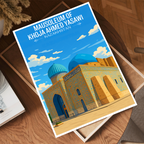 Mausoleum of Khoja Ahmed Yasawi - Kazakhstan - Travel Art Wall Deco Poster Print - Art Print - Travel Art Poster