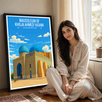 Mausoleum of Khoja Ahmed Yasawi - Kazakhstan - Travel Art Wall Deco Poster Print - Art Print - Travel Art Poster