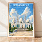 Seyitjan Kari Mosque - Kazakhstan - Travel Art Wall Deco Poster Print - Art Print - Travel Art Poster