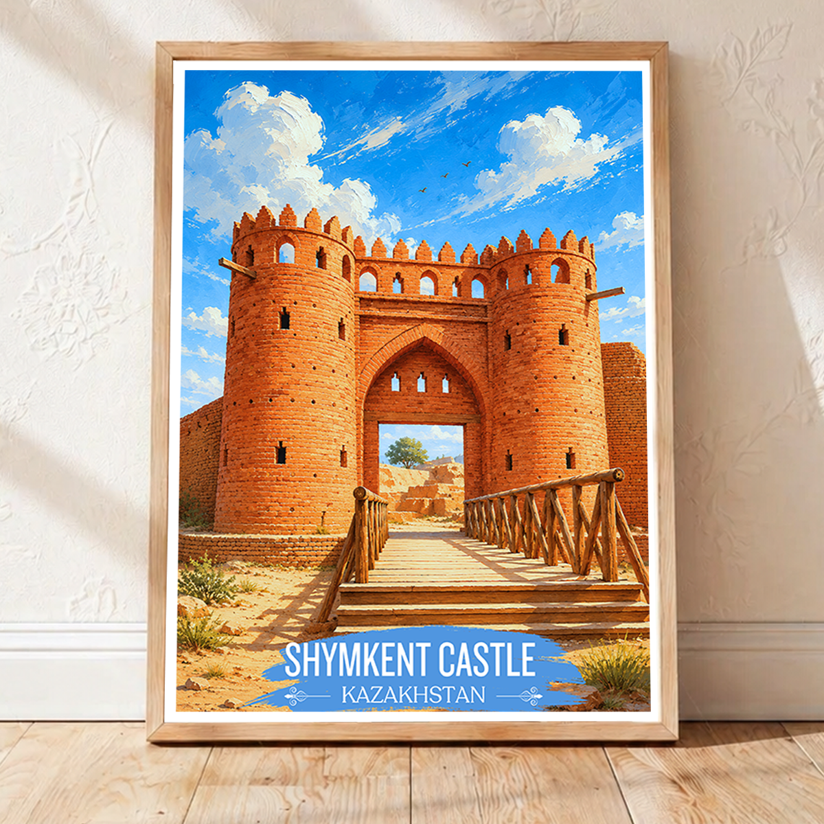 Shymkent Castle - Kazakhstan - Travel Art Wall Deco Poster Print - Art Print - Travel Art Poster