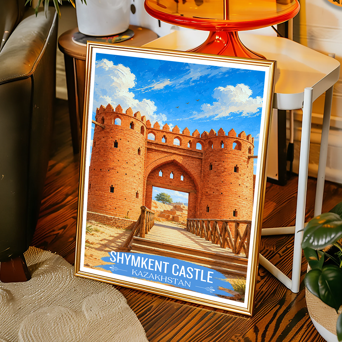 Shymkent Castle - Kazakhstan - Travel Art Wall Deco Poster Print - Art Print - Travel Art Poster
