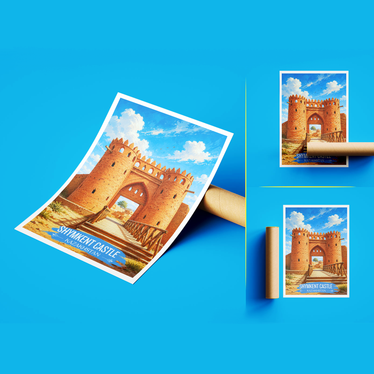 Shymkent Castle - Kazakhstan - Travel Art Wall Deco Poster Print - Art Print - Travel Art Poster