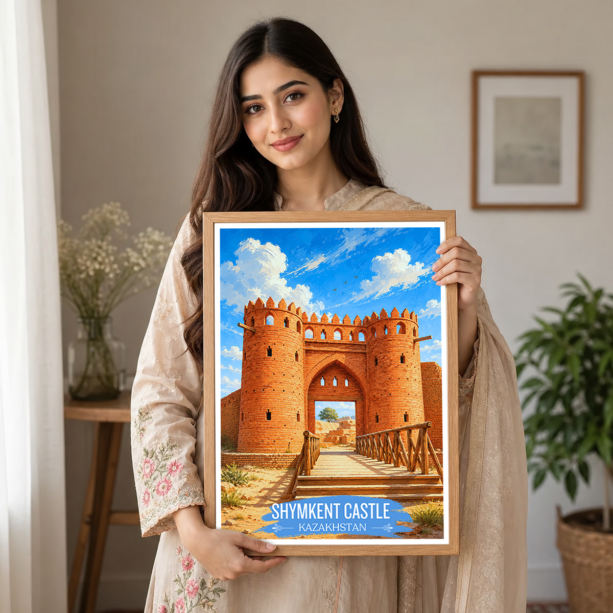 Shymkent Castle - Kazakhstan - Travel Art Wall Deco Poster Print - Art Print - Travel Art Poster