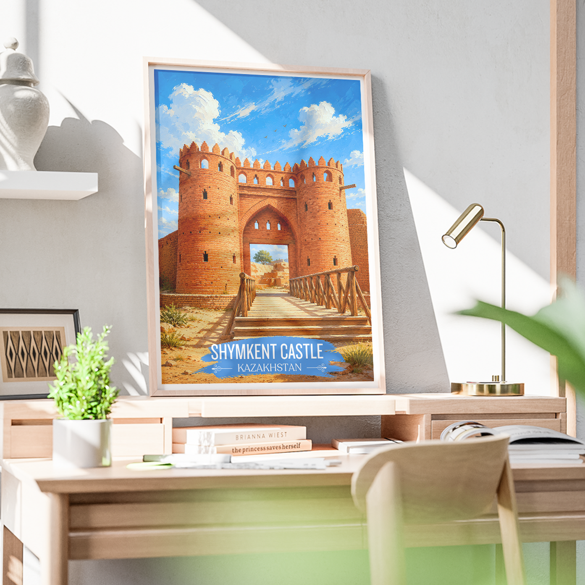 Shymkent Castle - Kazakhstan - Travel Art Wall Deco Poster Print - Art Print - Travel Art Poster