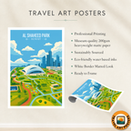 Al Shaheed Park - Kuwait - Travel Art Wall Deco Poster Print - Art Print - Travel Art Poster